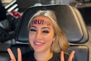 Трамп на лбу: модель сделала тату в честь экс-президента США