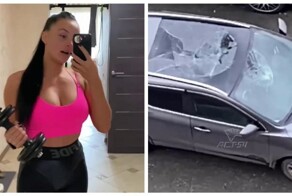 В Новосибирске девушка разнесла гантелями кроссовер бывшего