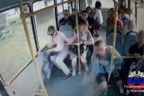 Очередное бесконтактное ДТП с автобусом