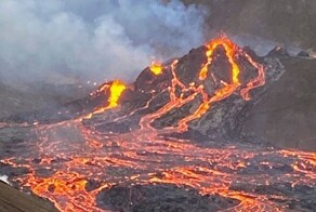 В Исландии началось извержение вулкана Сундхнукур неподалёку от города