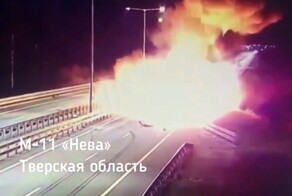 Жуткое огненное ДТП на платной трассе М11 в Тверской области