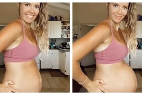 Танец живота от беременной женщины