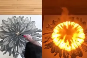 Картины, написанные порохом