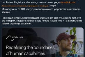 Компания Neuralink изобрела Blindsight — имплант, который восстанавливает зрение