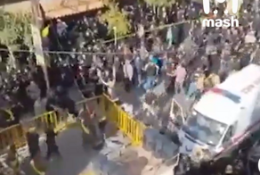 Момент взрыва на похоронах сына одного из лидеров "Хезболлы" Али Аммара