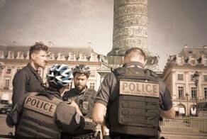 В Париже задержали белорусского релоканта, нарисовавшего на площади огромный фаллос