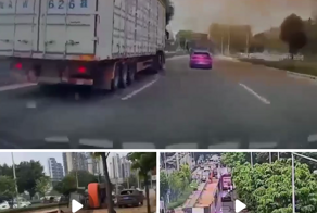 В китайском Наньчин произошел эпичный взрыв канализации! Нечистотами облило всех вокруг на сотни метров