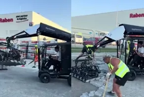 Инновационный способ укладывания брусчатки поражает своей скоростью