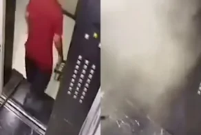 Рабочий попытался отремонтировать лифт, но лишь окончательно его доломал