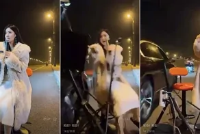 Китаянка чуть не попала под машину, пока вела стрим прямо на шоссе