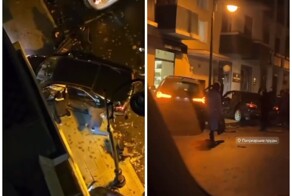 В центре Москвы две машины въехали в дом