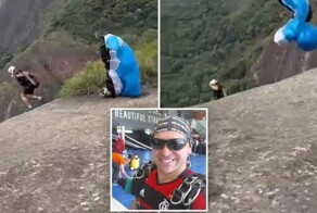 Последний прыжок бразильского десантника попал на видео