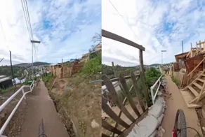 Велосипедист снял на экшен-камеру свой экстремальный велоспуск по узкой лестнице