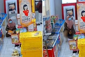 В Индонезии женщина ловко украла молочную смесь