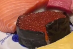 Впечатляющая порция суши