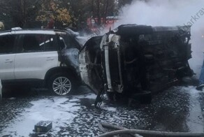 Пьяный водитель устроил ДТП и сжёг 5 автомобилей