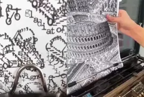 Печатная машинка как инструмент для рисования