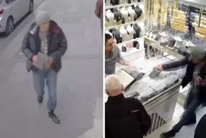 В Стамбуле мужчина пытался ограбить ювелирный магазин разбив камнем стекло витрины