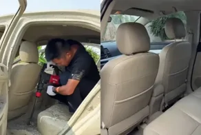 Мужчина приобрел машину, испорченную оползнем, и решил её восстановить