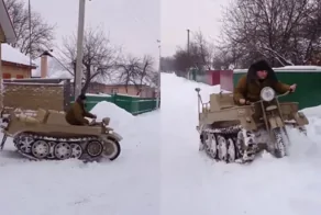 Умельцы создали мототанк, способный преодолеть любые препятствия