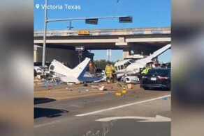 Жёсткая посадка самолёта в Техасе