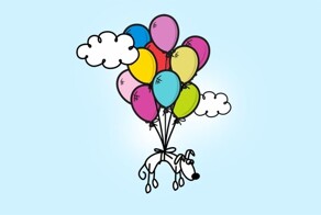 Девушка решила выяснить, сколько надо воздушных шариков, чтобы запустить собаку в небо