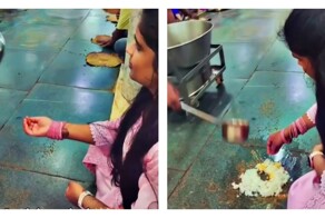 Подача еды в индийском храме