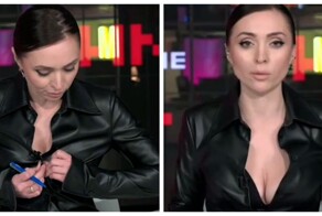 Ведущая новостей и непослушная пуговица