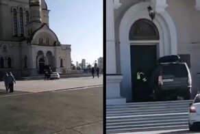 Во&nbsp;Владивостоке водитель протаранил двери храма и&nbsp;полицейское авто