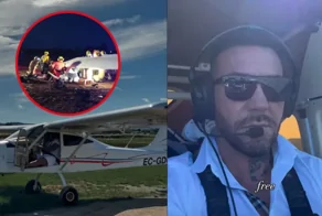 Женщина сняла на видео крушение самолета, в котором она находилась