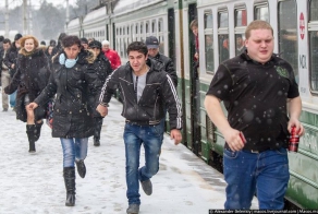 Забег зайцев-безбилетников (36 фото)