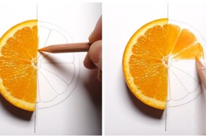 Дорисованная долька апельсина