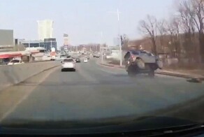 Жёсткое ДТП из-за выбежавшей на дорогу собаки