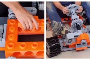 Инженер собрал карт из больших деталек Lego