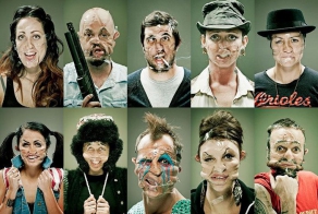 Заклеенные лица (34 фото)