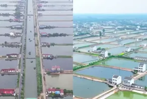 Живописная водная деревня в Китае