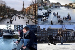 Замерзшие каналы Голландии (18 фото)