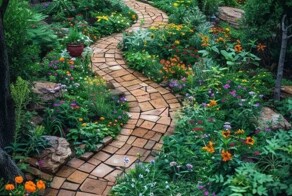 15 оригинальных дизайнов садовых дорожек