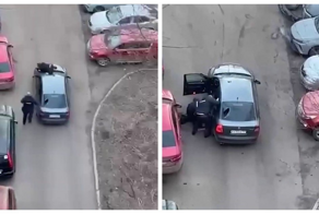 Пьяный москвич устроил покатушки с полицейским на капоте — он в ответ устроил ему поваляшки по земле