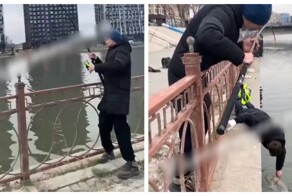Подростки поймали крупного толстолобика в городе