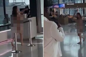 Голая американка устроила переполох в аэропорту