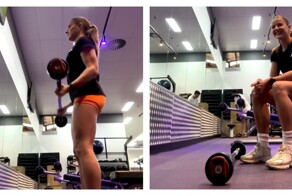 Мужчина "ворвался" в видео с тренировкой девушки