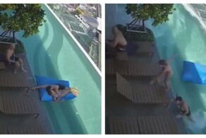 Вода из бассейна чуть не унесла людей с крыши небоскрёба