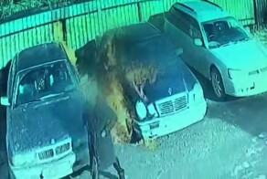 В Новосибирске дама подожгла Mercedes бывшего