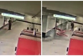 Полицейские задержали пьяного мужчину, помывшего подземный переход в Москве