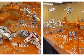 Поклонник «Звездных войн» собрал диораму из конструктора