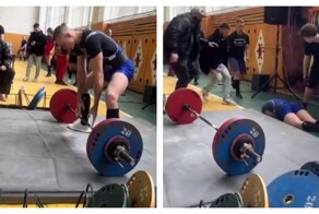 Штангист потерял сознание во время соревнований по тяжёлой атлетике