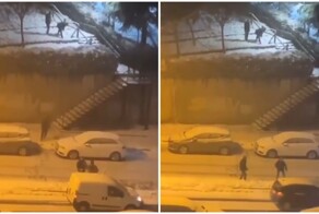 Бросание снежков в проезжающие автомобили