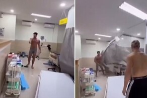 Полуголый турист устроил погром в больнице на Бали