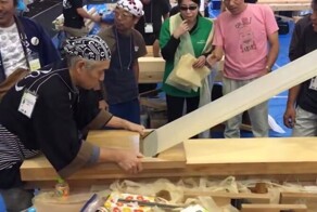 Строгание древесины по-японски